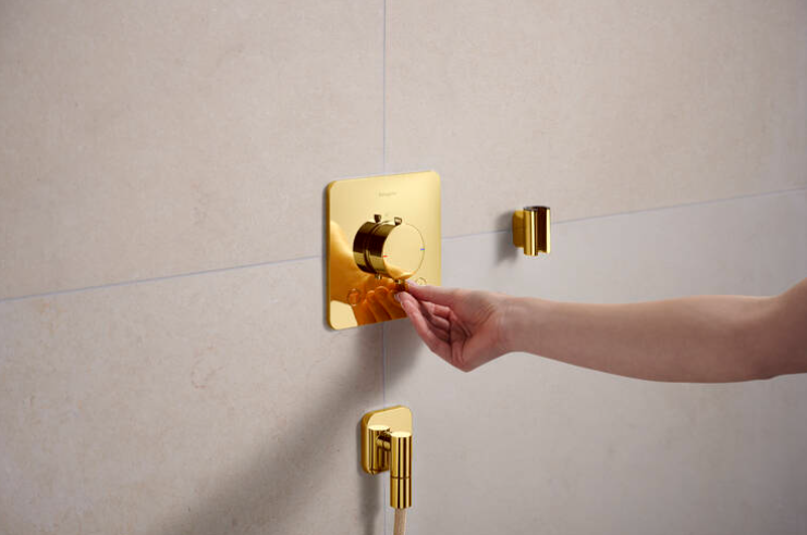 Termostato Empotrado 2F Oro Pulido - Hasngrohe Ecostat Comfort Q