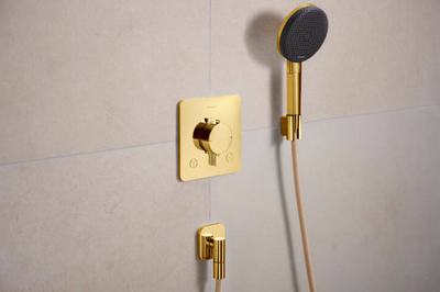 Termostato Empotrado 2F Oro Pulido - Hasngrohe Ecostat Comfort Q