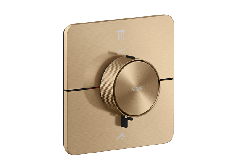 Termostato empotrado 2F SoftSquare Bronce Cepillado - Axor ShowerSelect ID