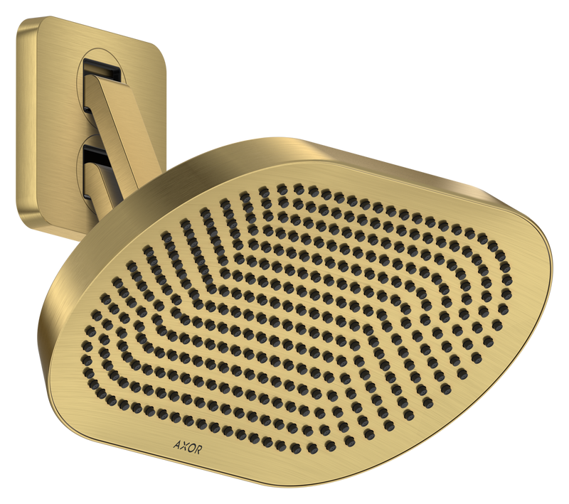 Ducha Fija 370/220 2jet con Brazo Ajustable Oro Cepillado - Axor ShowerSphere