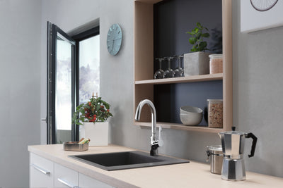 Fregador De Empotrar 21x19x7.5" Stonegrey - Hansgrohe Silicatec 450