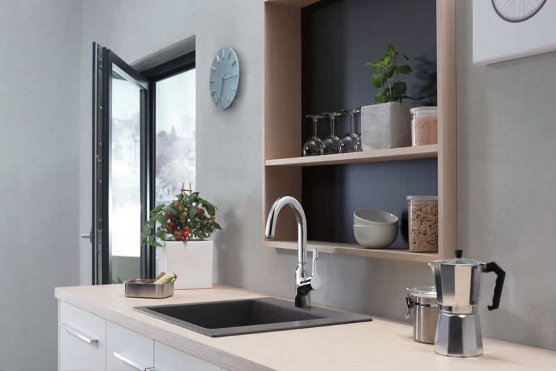 Fregador De Empotrar 21x19x7.5" Stonegrey - Hansgrohe Silicatec 450