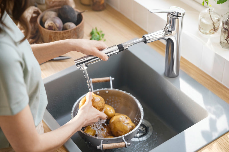 Fregador De Empotrar 21x19x7.5" Concretegrey - Hansgrohe Silicatec 450