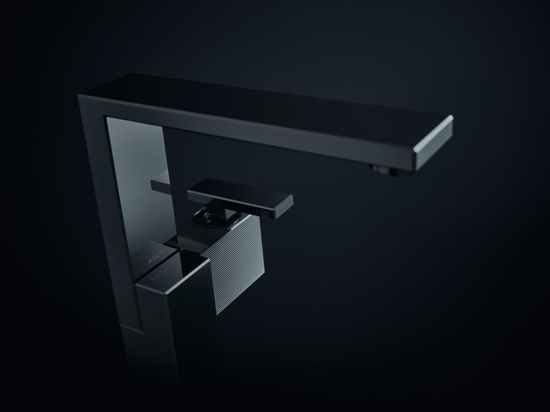 Grifo de Lavamanos Monomando190 Corte Diamante Cromo Negro Pulido - Axor Edge