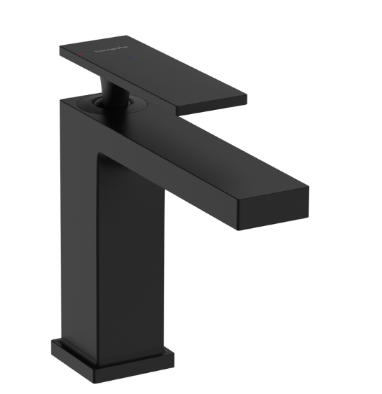 Grifo De Lavamanos Monomando 110 Coolstart Con Vaciador Negro Mate- Hansgrohe Tecturis E
