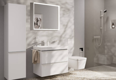 Grifo de Lavamanos 210 Fine CoolStart EcoSmart+ con Vaciador Blanco Mate - Hansgrohe Tecturis E