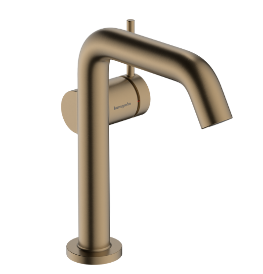 Grifo de lavamanos monomando 150 con vaciador bronce cepillado - Hansgrohe Tecturis S