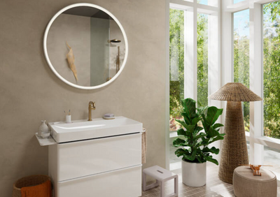 Grifo de lavamanos monomando 150 con vaciador bronce cepillado - Hansgrohe Tecturis S