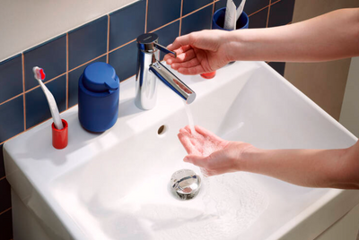 Grifo de Lavamanos Monomando 100 CoolStart con Vaciador - Hansgrohe Zesis S