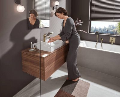 Grifo de Lavamanos 110 CoolStart con Vaciador Bronce Cepillado - Hansgrohe Vivenis