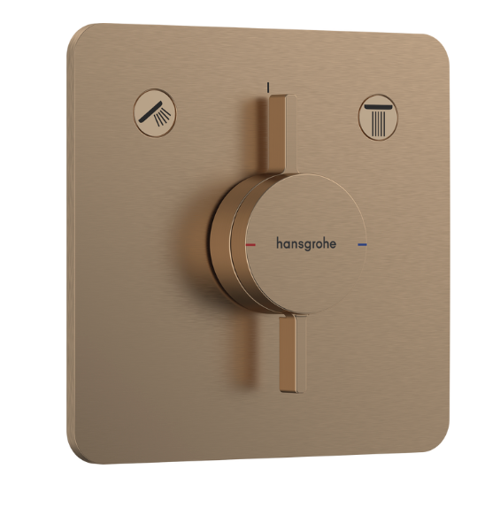Grifo de Ducha Empotrado 2F Bronce Cepillado - Hansgrohe Duoturn Q