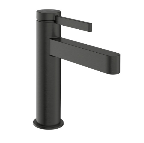 Grifo de Lavamanos Monomando 110 Cromo Negro Cepillado - Hansgrohe Finoris