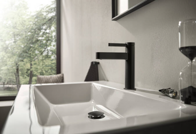 Grifo de Lavamanos Monomando 110 Cromo Negro Cepillado - Hansgrohe Finoris