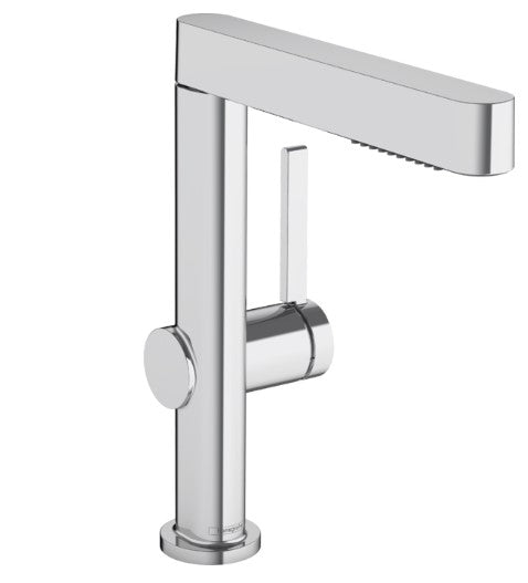 Grifo De Lavamano Monomando 230 Con Caño Extraíble y Vaciador Push Open - Hansgrohe E Findris