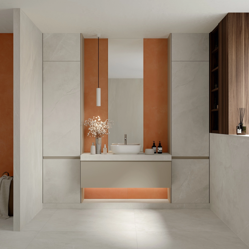 Porcelanato Rectificado Mate 60X120cm Blanco - Imola Azuma Rock