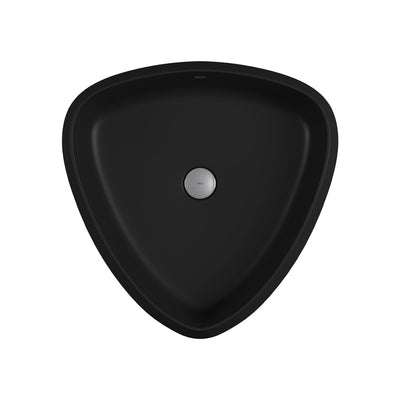 Lavamanos De Sobreponer Triangular 49.5X51X12.5cm Negro - Deca