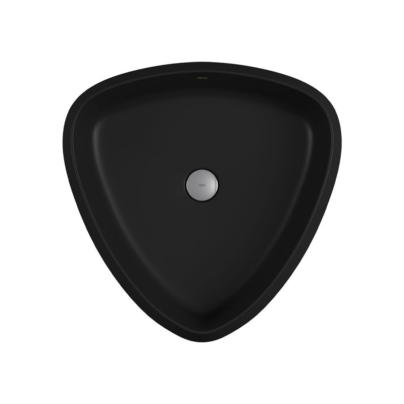 Lavamanos De Sobreponer Triangular 49.5X51X12.5cm Negro - Deca