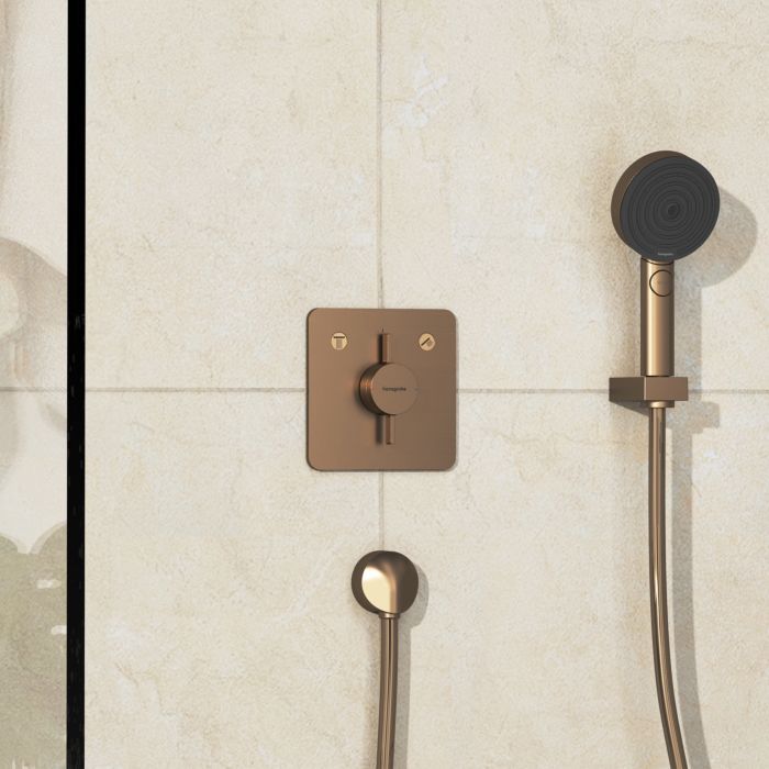 Grifo de Ducha Empotrado 2F Bronce Cepillado - Hansgrohe Duoturn Q
