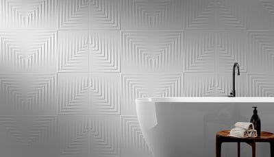 Revestimiento De Ceramica Rectificado Mate 40X120cm Blanco - Keraben Zeta
