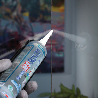 Sellador y Adhesivo Híbrido de Alto Módulo Elástico Transparente 300ML - Mapei Mapeflex MS Crystal
