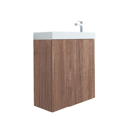 Mueble De Baño Aereo 50X29X82cm Teak - Aqualia Bellini
