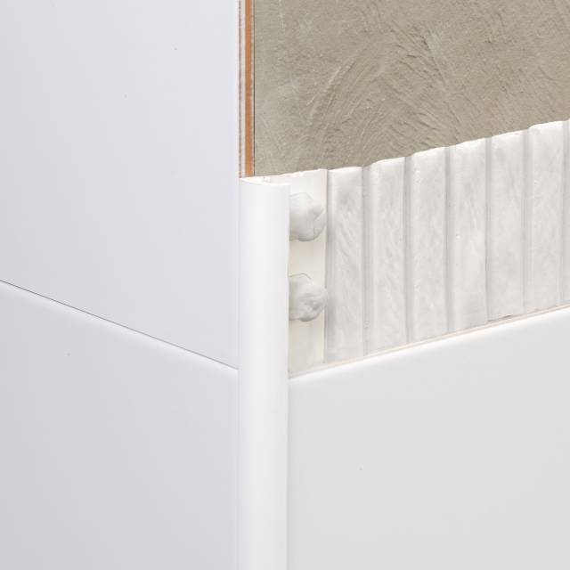 Perfil Redondeado De PVC Para Proteger Esquinas De Revestimiento 10mmx2.5ml Blanco - Emac Novocanto Pvc