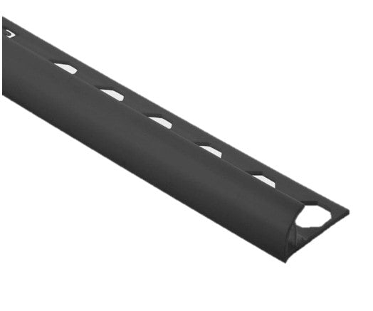 Perfil Redondeado de PVC Para Proteger Esquinas De Revestimientos 10mmx2.5ml Negro - Emac Novocanto Pvc