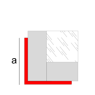 Perfil De Aluminio Para Proteger Esquina de Revestimiento 25mm x 2,5ml Natural - Emac Novoescuadra