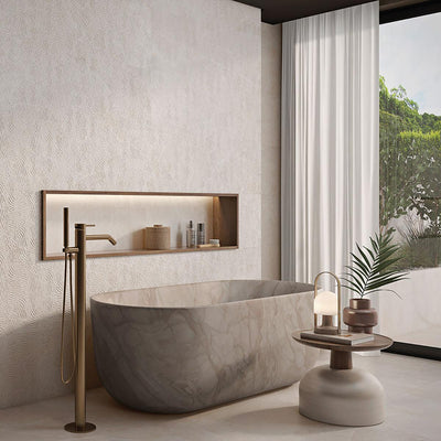 Revestimiento De Ceramica Mate Rectificado 40X120cm Art Beige - Keraben Masaya