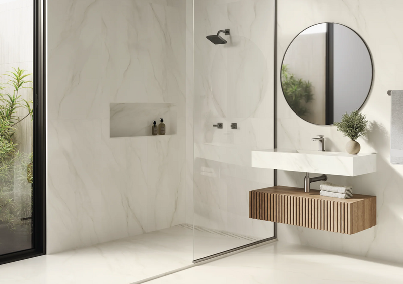 Porcelanato Rectificado Pulido 120x270cm Bianco Covelano - Portobello Marmol