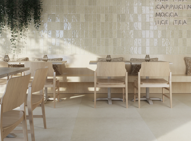 Porcelanado Esmaltado Rectificado Mate 60X60cm Off White - Portobello Via Durini