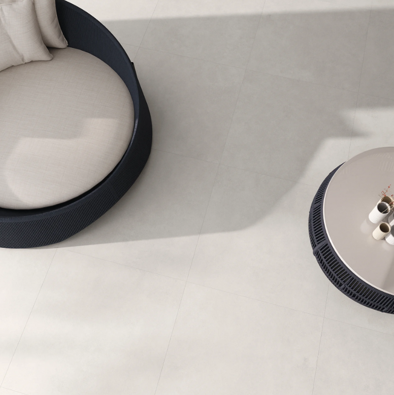 Porcelanato Esmaltado Rectificado Mate 60X60cm Off White - Portobello Temps Hit