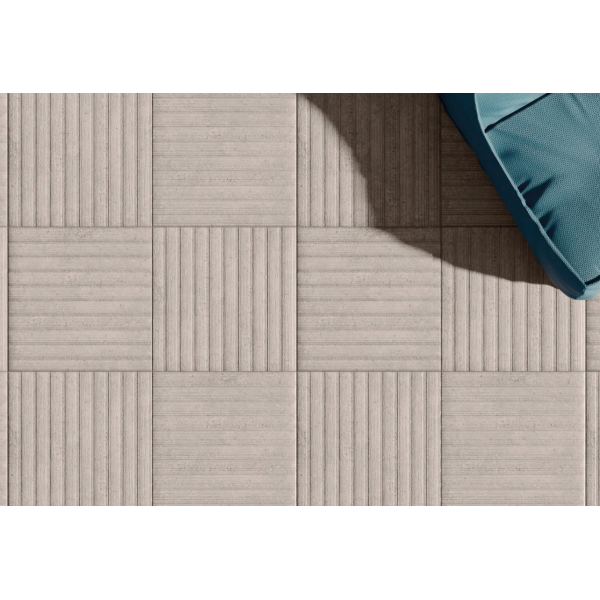 Porcelanato Esmaltado Rectificado Antideslizante 60X60cm Ash  - Portobello Deck Free dom