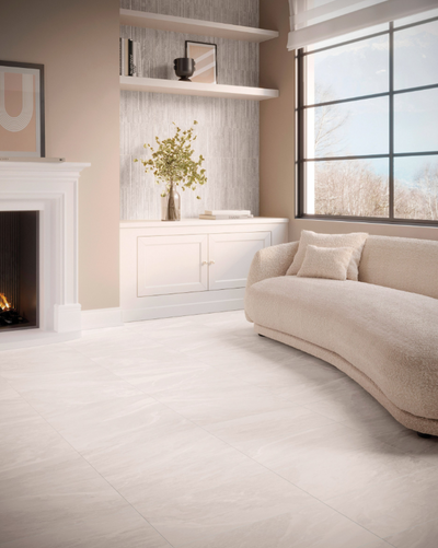 Porcelanato Esmaltado Rectificado Mate 60x120cm White  - Portobello Storm