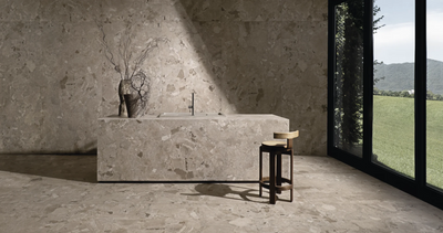 Porcelanato Esmaltado Mate Rectificado 120x270cm Mocaccino Da Torino  St- Portobello Breccia