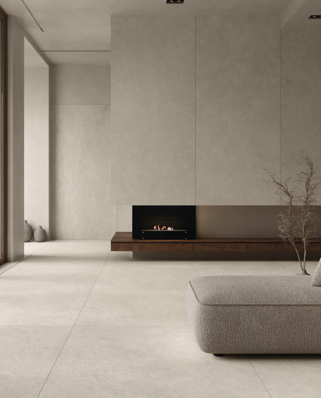 Porcelanato Esmaltado Rectificado Mate 60X120cm Off White St - Portobello Zesty