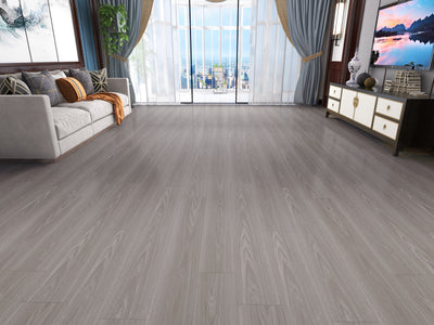 Piso Vinyl Click 122x18 Oak Gris - Porcelamika