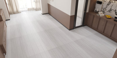 Piso Vinyl Click 122x18 Gris Claro - Porcelamika