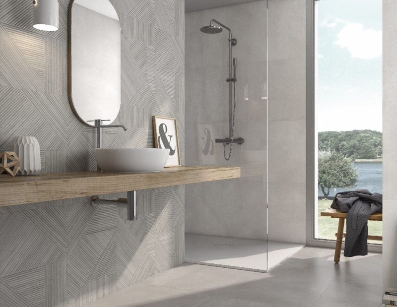 Porcelanato Esmaltado Mate Rectificado 60x120cm Rlv. Gris - Prissmacer Ess. Nantes