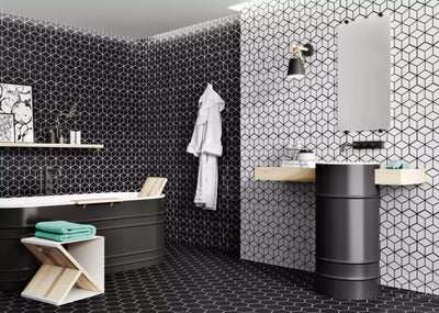 Porcelanato Esmaltado Mate 26.5X51cm Black - Realonda Rhombus