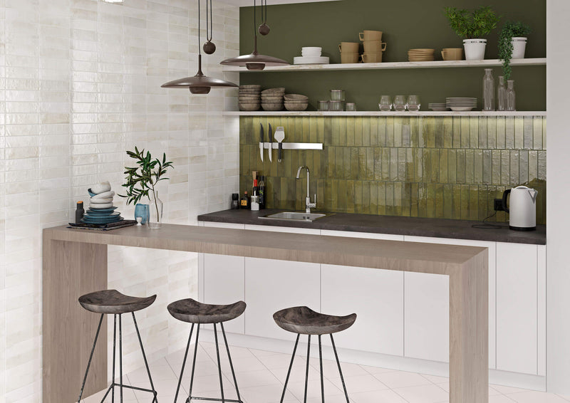 Revestimiento De Ceramica Brillante 6x25cm Calcite - Ribesalbes Tokyo