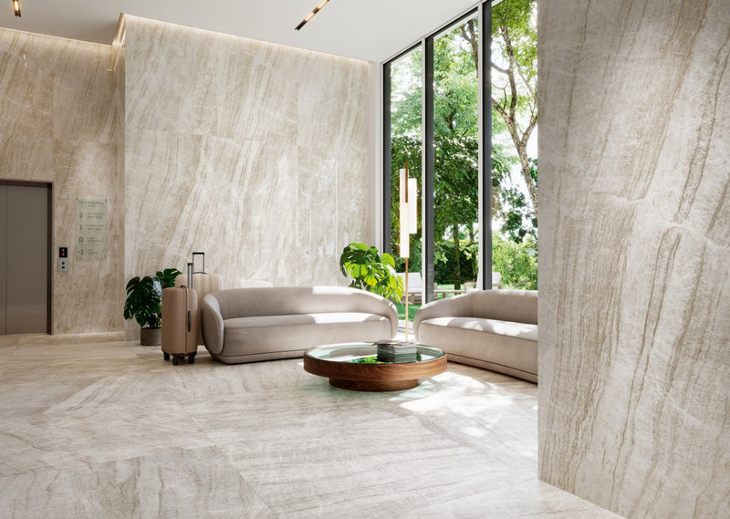 Porcelanato Rectificado Mate 120X278cm Sand - Grespania Coverlam Taj Mahal