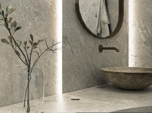 Porcelanato Esmaltado Mate Rectificado 123x123cm Grigio - Ceramica Villagres Pietra Di Merapi