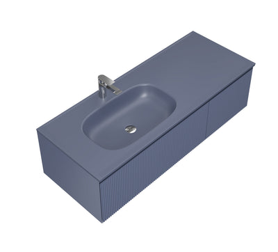 Mueble Aereo 135x52x35cm Azul Mate - Aqualia Deli