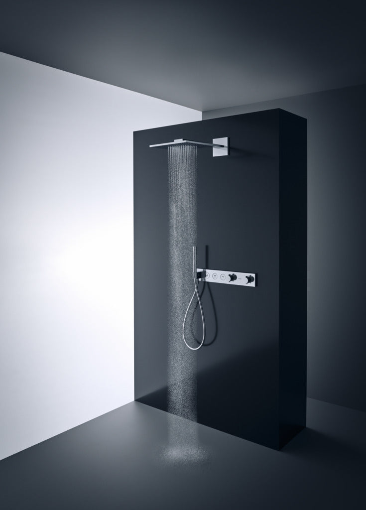 Ducha Fija 300/300 2 Jet con Brazo Cromo Negro Pulido  - Axor