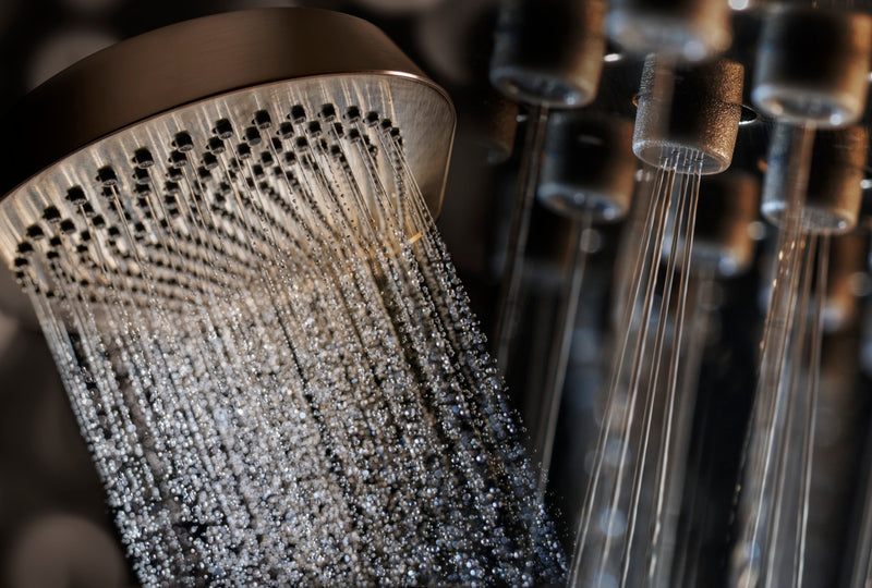 Ducha Fija 370/220 2jet con Brazo Ajustable Oro Cepillado - Axor ShowerSphere