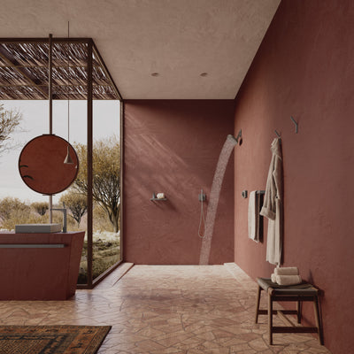 Ducha Fija 370/220 2jet con Brazo Ajustable Oro Cepillado - Axor ShowerSphere