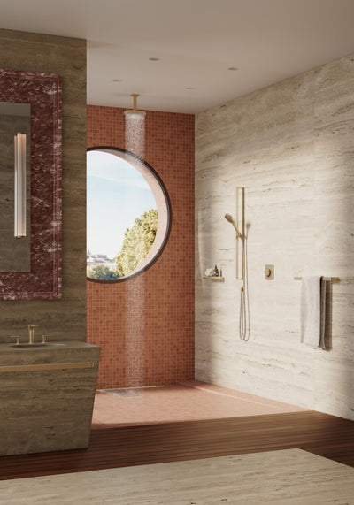Termostato empotrado 2F SoftSquare Bronce Cepillado - Axor ShowerSelect ID