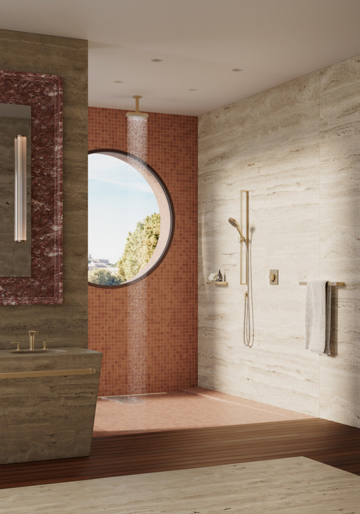 Termostato empotrado 2F SoftSquare Bronce Cepillado - Axor ShowerSelect ID