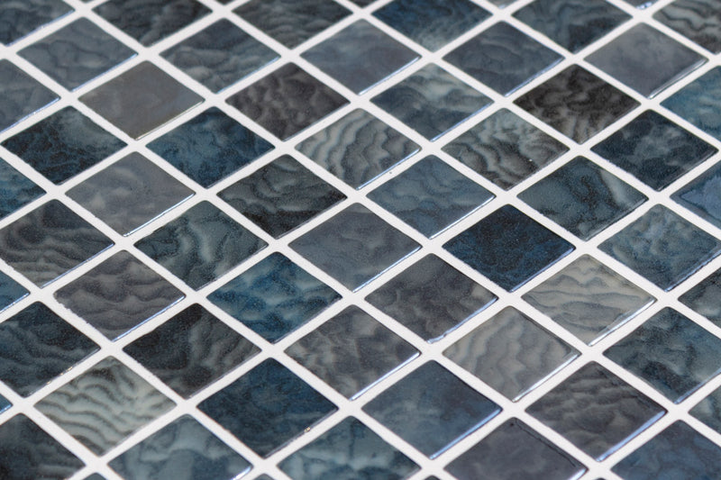 Mosaico De Vidrio Mate 31X46.7cm Grey - Onix Mosaic Arrecife Iridis